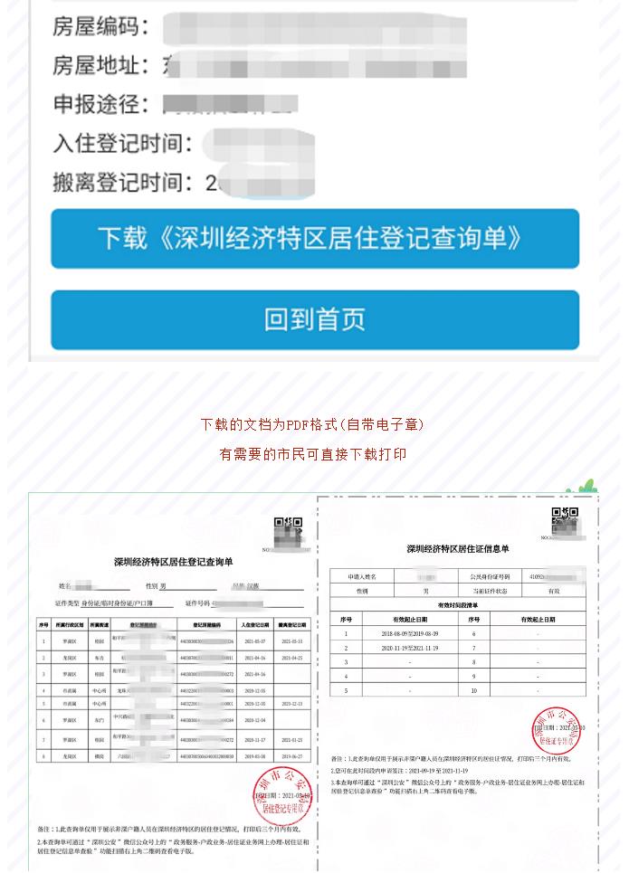 2024年深圳居住信息登记查询网