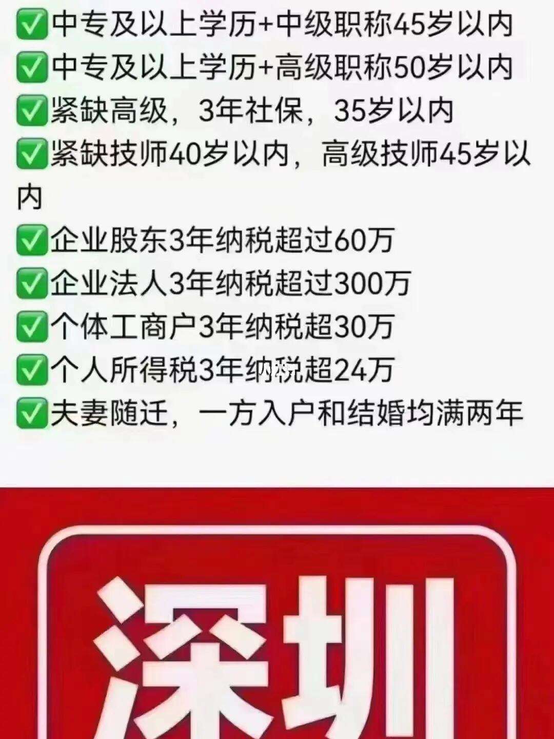 2025年在深圳经商法人入户